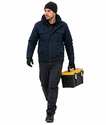 Man carrying a toolbox