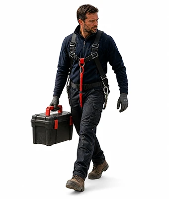 Man carrying a toolbox